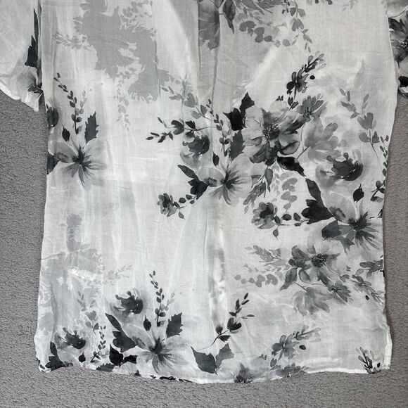 Cloth & Stone Anthropologie Womens Blouse Size XS Lightweight Sheer Boho Florals - Picture 11 of 14